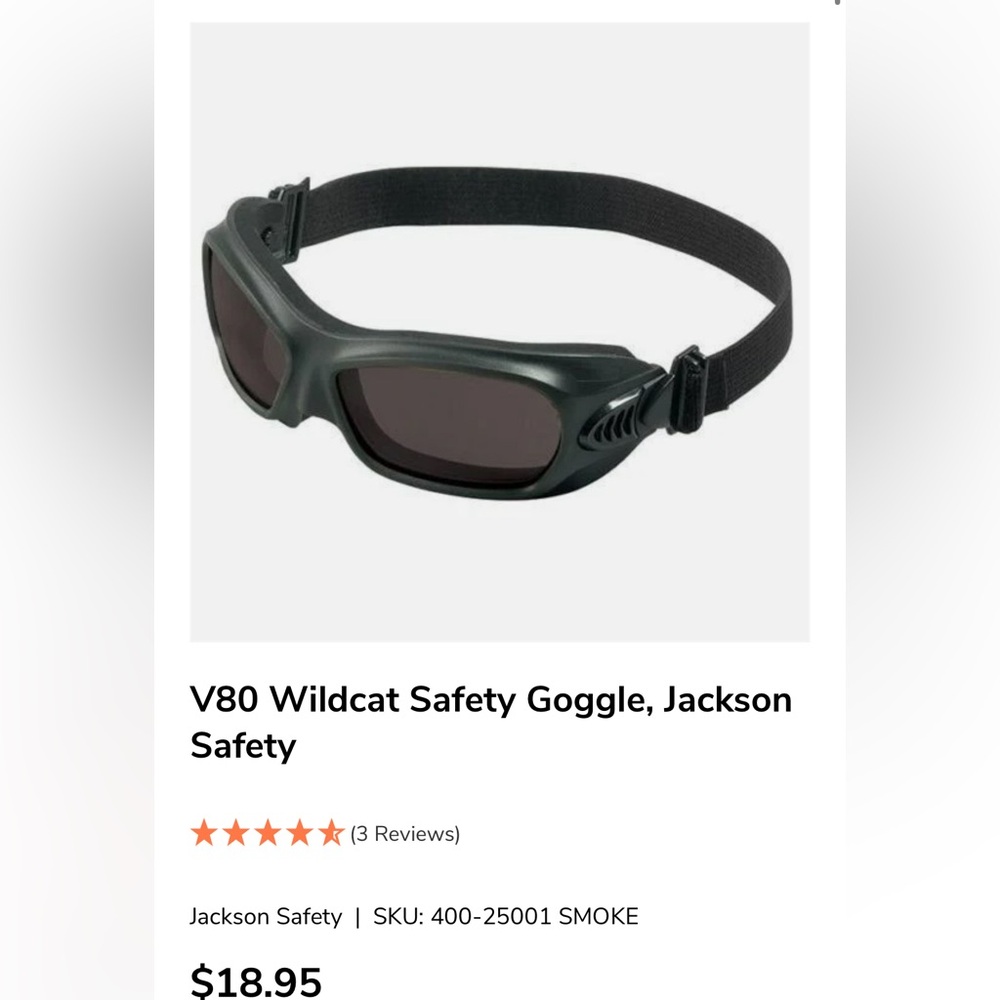 Wildcat safety goggle firefighting